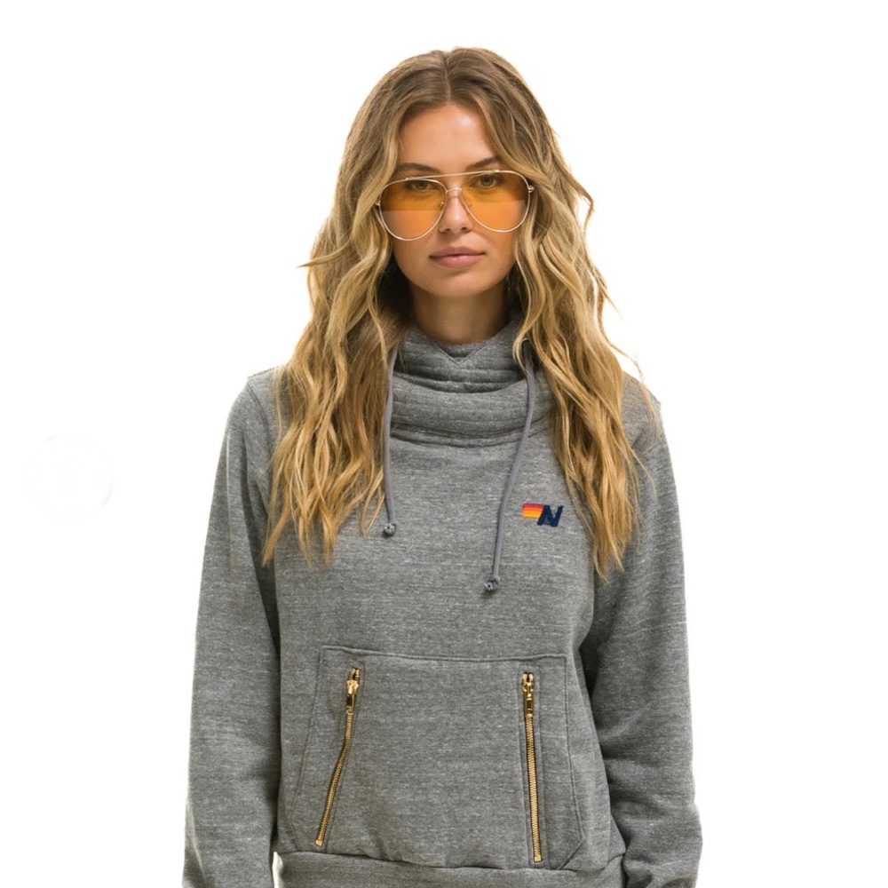 Aviator Nation Ninja Pullover Hoodie in Medium, Heather Grey, NWT